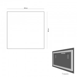 Espejo con marco Led perimétrico frontal incorporado 121 led/m