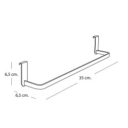 Chrome plated side towel holder 39cm