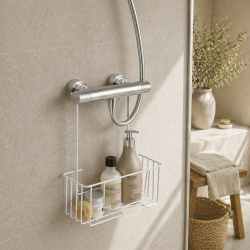 CESTO PARA LA DUCHA CON COLGADOR PARA GRIFO